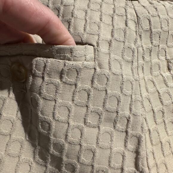 Banana Republic Size 0 Avery ankle Pant Textured Khaki Work Office Professional - Picture 3 of 9